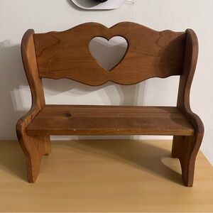 Wooden Heart Cutout bench